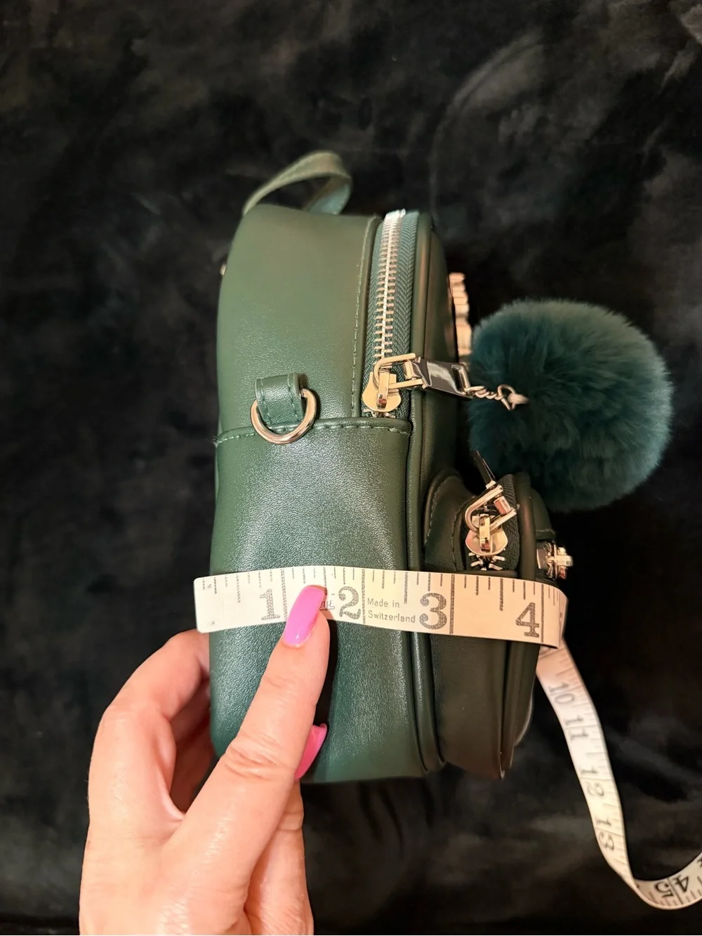 Harry Potter Slytherin mini backpack, faux leather, forest green, NEW